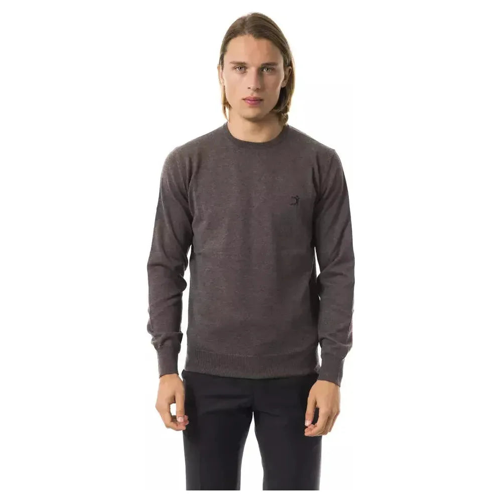 Uominitaliani Gray Merino Wool Men Sweater 1728,67345744032,Clothing,Gray,L,Men,Men - Clothing,New with tags,Sweaters - Clothing,Sweaters - Men - Clothing,Sweatshirts - Sweaters - Clothing,Uominitaliani,XL,XXL