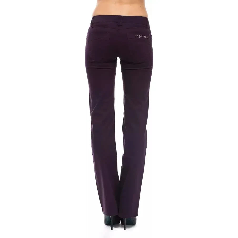 Ungaro Fever Purple Cotton Women Pant