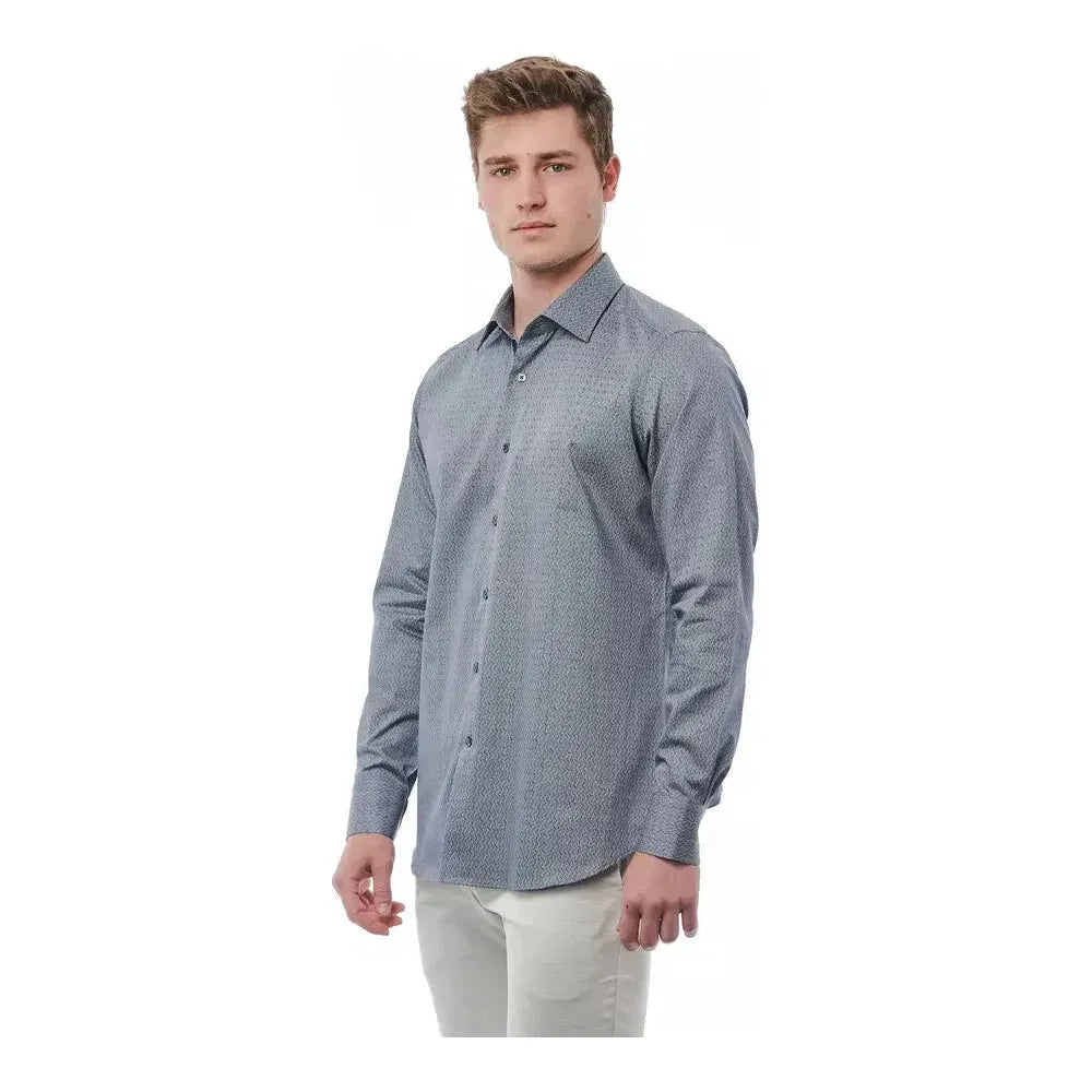 Bagutta Black Cotton Men Shirt MAN SHIRTS