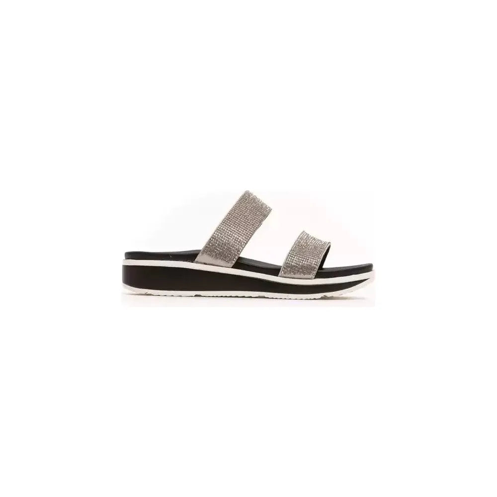 Péché Originel Silver Textile Women Sandal PC-18721-EU36/US6