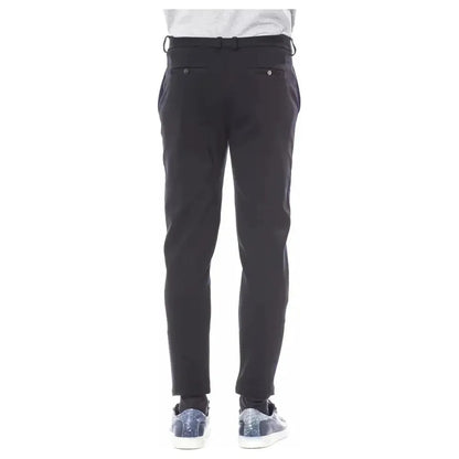 Verri Blue Viscose Men Pant