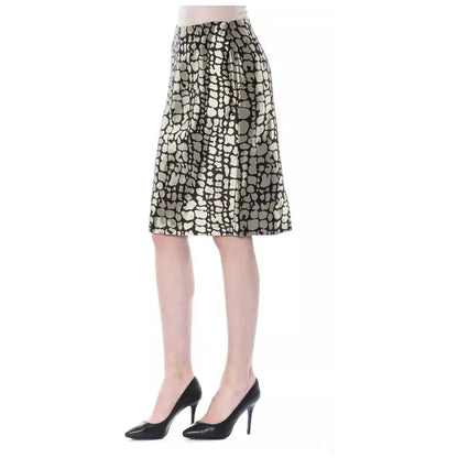 BYBLOS Gold Viscose Women Skirt WOMAN SKIRTS
