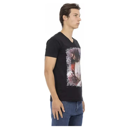 Trussardi Action Black Cotton Men T-Shirt