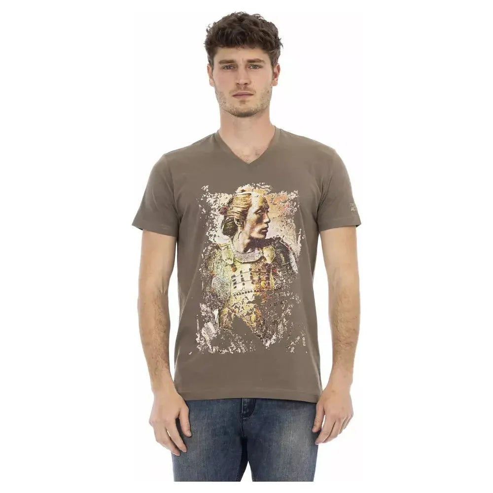 Trussardi Action Brown Cotton Men's T-Shirt