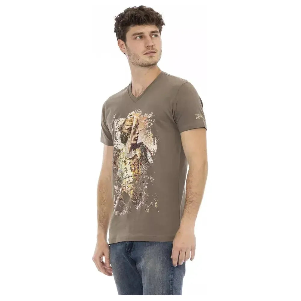 Trussardi Action Brown Cotton Men's T-Shirt
