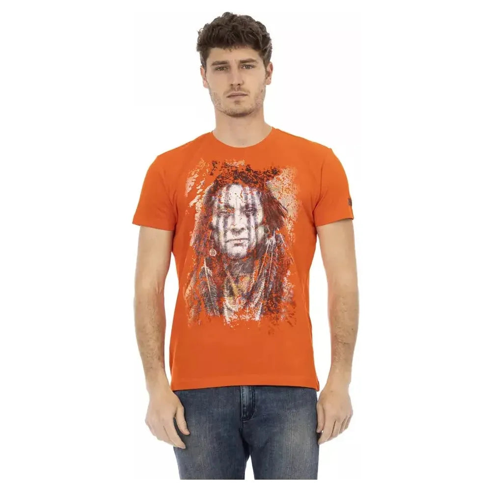 Trussardi Action Orange Cotton Men T-Shirt