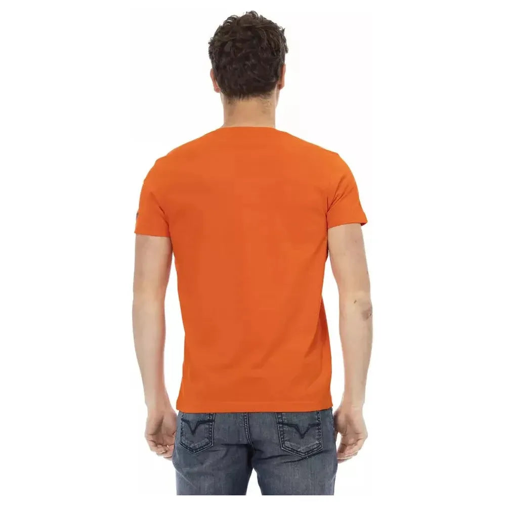 Trussardi Action Orange Cotton Men T-Shirt