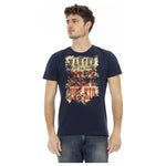 Trussardi Action Blue Cotton Men T-Shirt