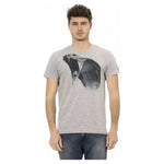 Trussardi Action Gray Cotton Men T-Shirt