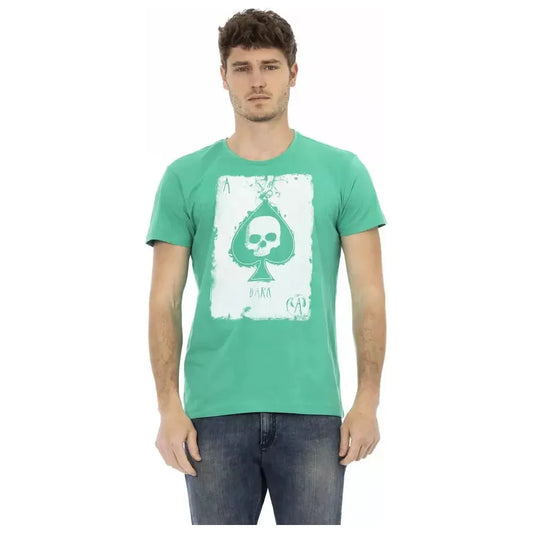 Trussardi Action Green Cotton Men T-Shirt TR-22785-XXL