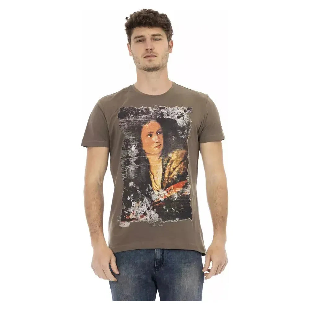 Trussardi Action Brown Cotton Men's T-Shirt