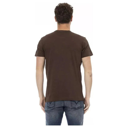 Trussardi Action Brown Cotton Men T-Shirt