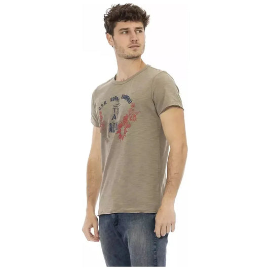 Trussardi Action Green Cotton Men T-Shirt TR-22730-L