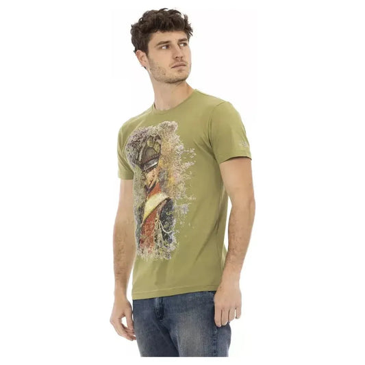 Trussardi Action Green Cotton Men T-Shirt TR-22693-L