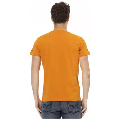 Trussardi Action Orange Cotton Men T-Shirt