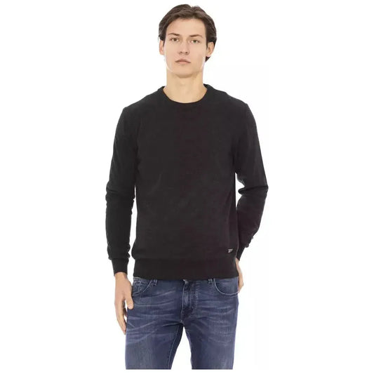 Baldinini Trend Black Wool Men Sweater