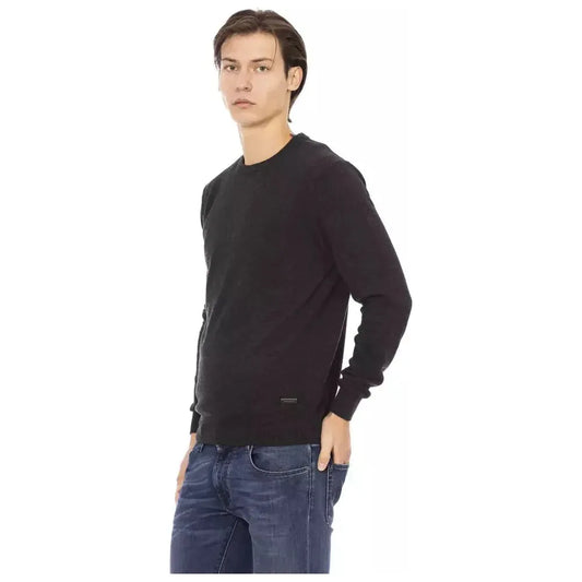 Baldinini Trend Black Wool Men Sweater