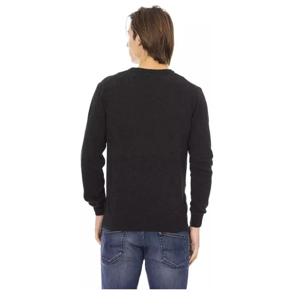 Baldinini Trend Black Wool Men Sweater