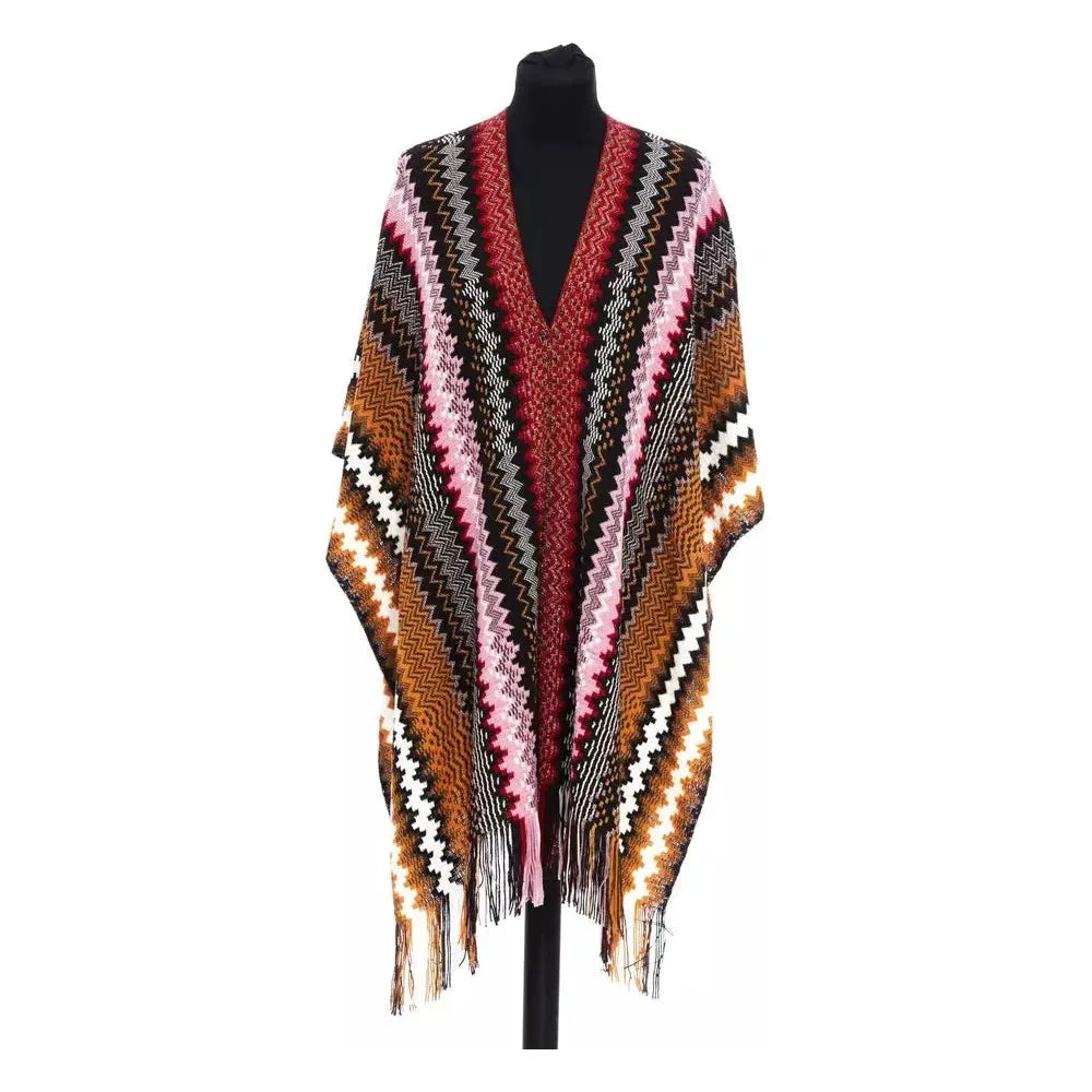 Missoni Multicolor Wool Women Poncho