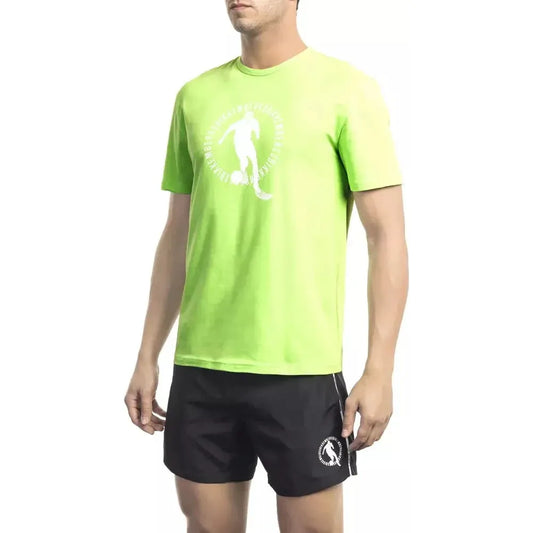 Bikkembergs Green Cotton Men T-Shirt BI-22054-XL
