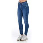 Frankie Morello Blue Other Fibres Women Jeans