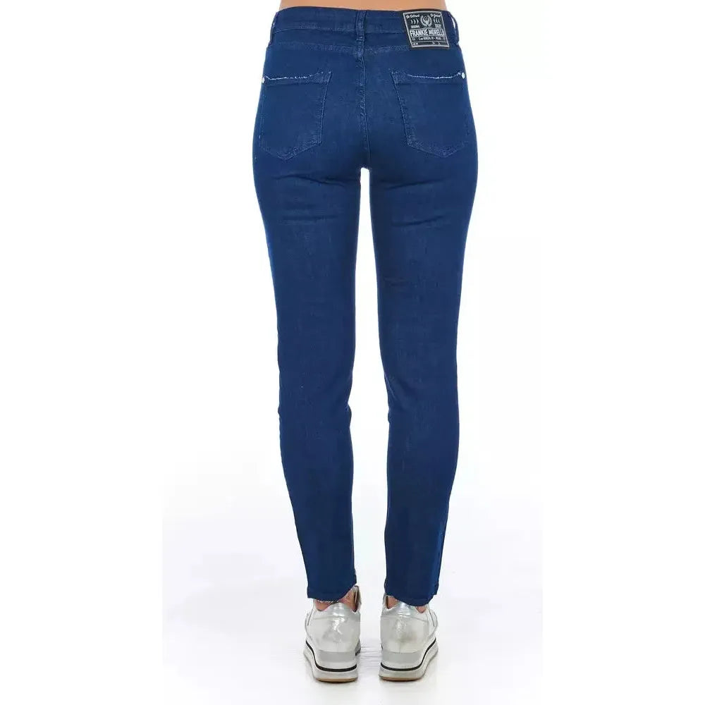 Frankie Morello Blue Cotton Women's Skinny Jean