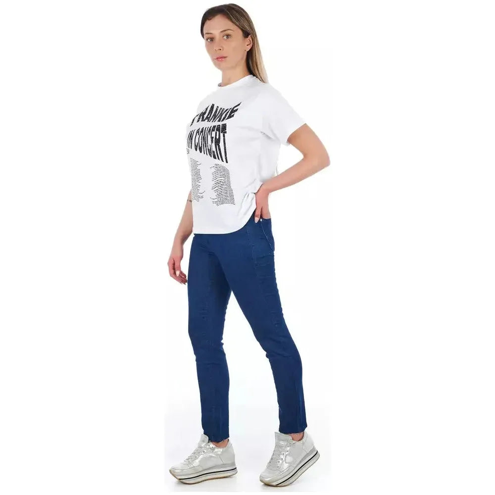 Frankie Morello Blue Cotton Women's Skinny Jean