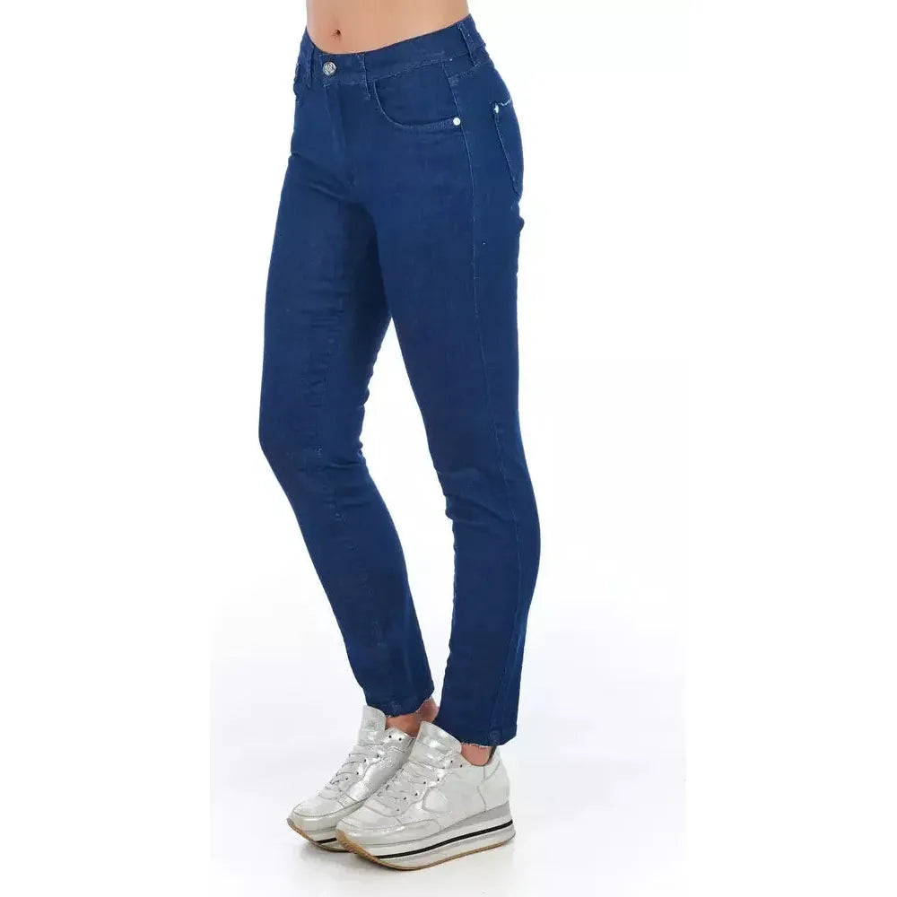 Frankie Morello Blue Cotton Women's Skinny Jean