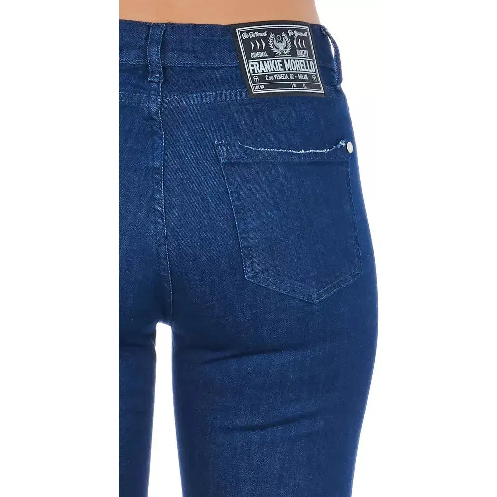 Frankie Morello Blue Cotton Women's Skinny Jean