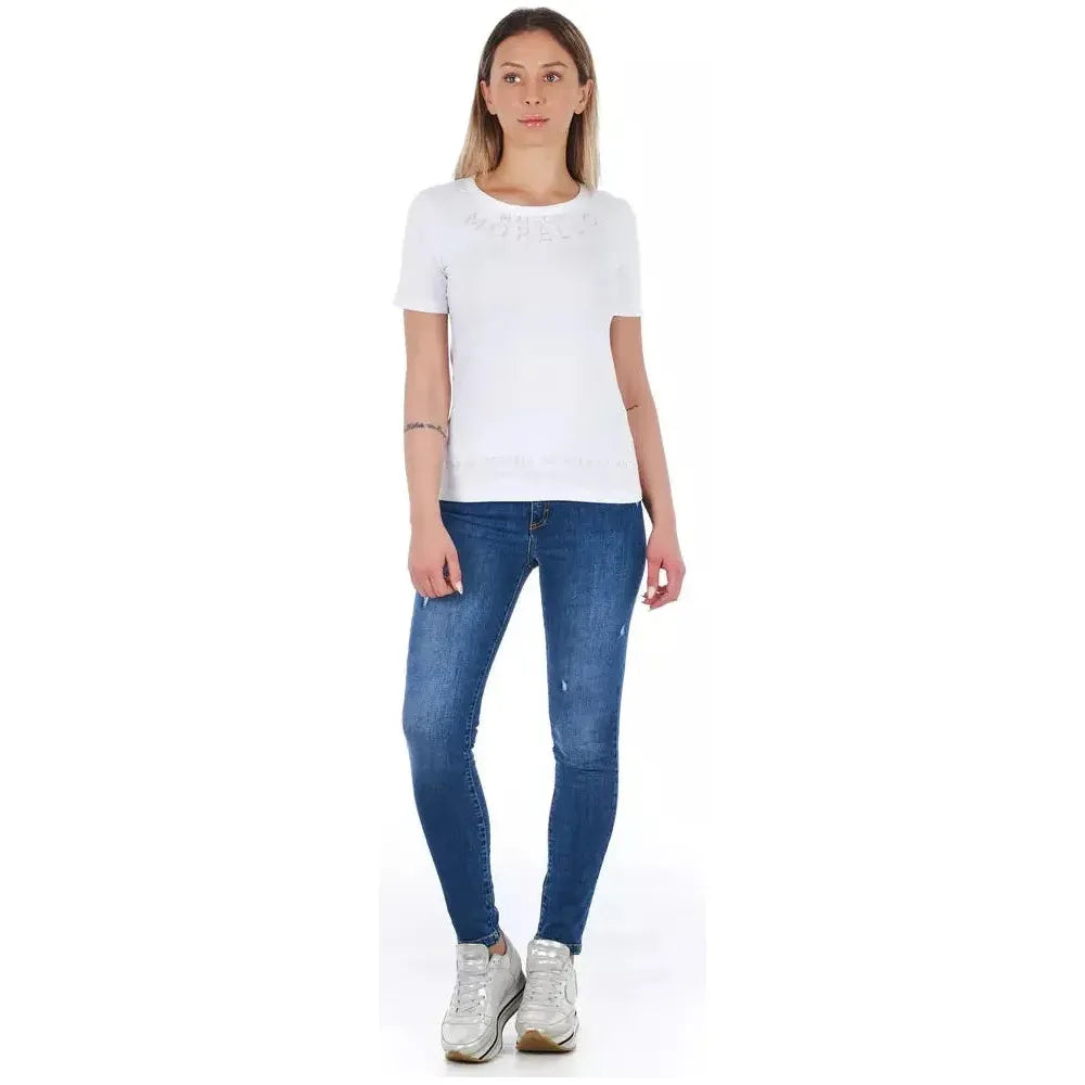 Frankie Morello Blue Other Fibres Women Jeans