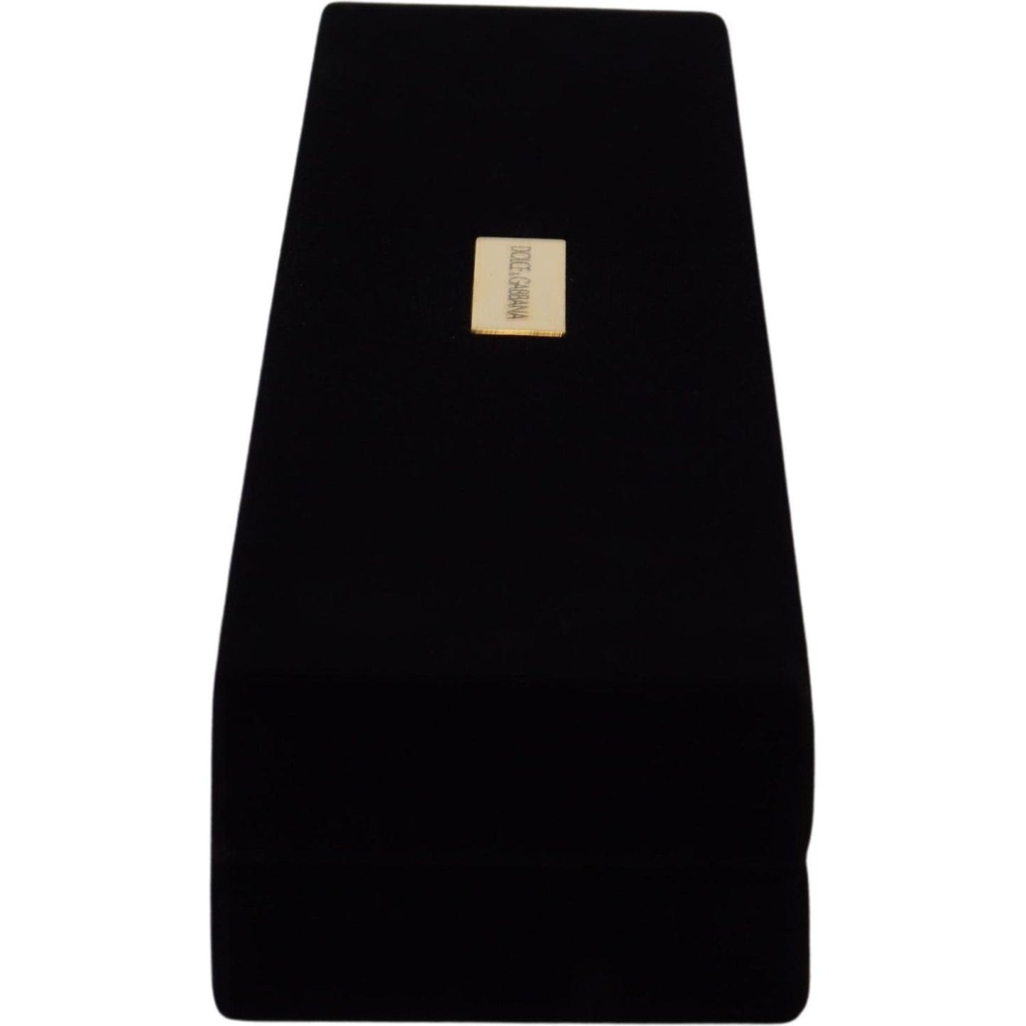 Dolce & Gabbana Black Velvet Logo Plaque Storage Bracelet Jewelry Box FASHION ACCESSORIES