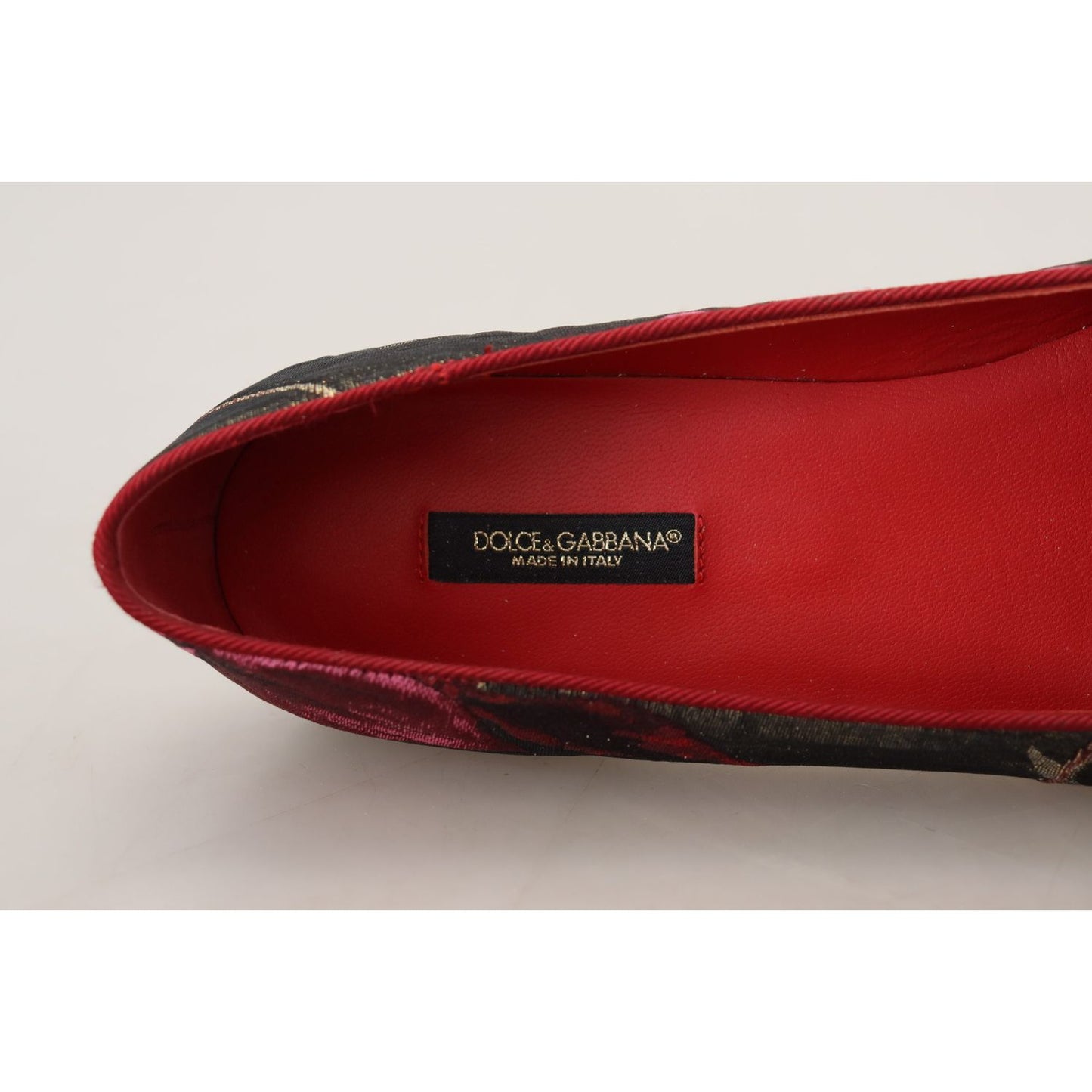 Dolce & Gabbana Multicolor Jacquard Sacred Heart Patch Slip On Shoes
