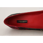 Dolce & Gabbana Multicolor Jacquard Sacred Heart Patch Slip On Shoes