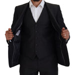 Dolce & Gabbana Gray MARTINI 3 Piece Slim Fit Suit