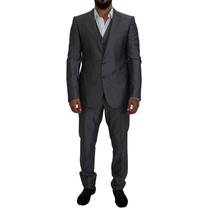Dolce & Gabbana Gray SICILIA 3 Piece Slim Fit Suit