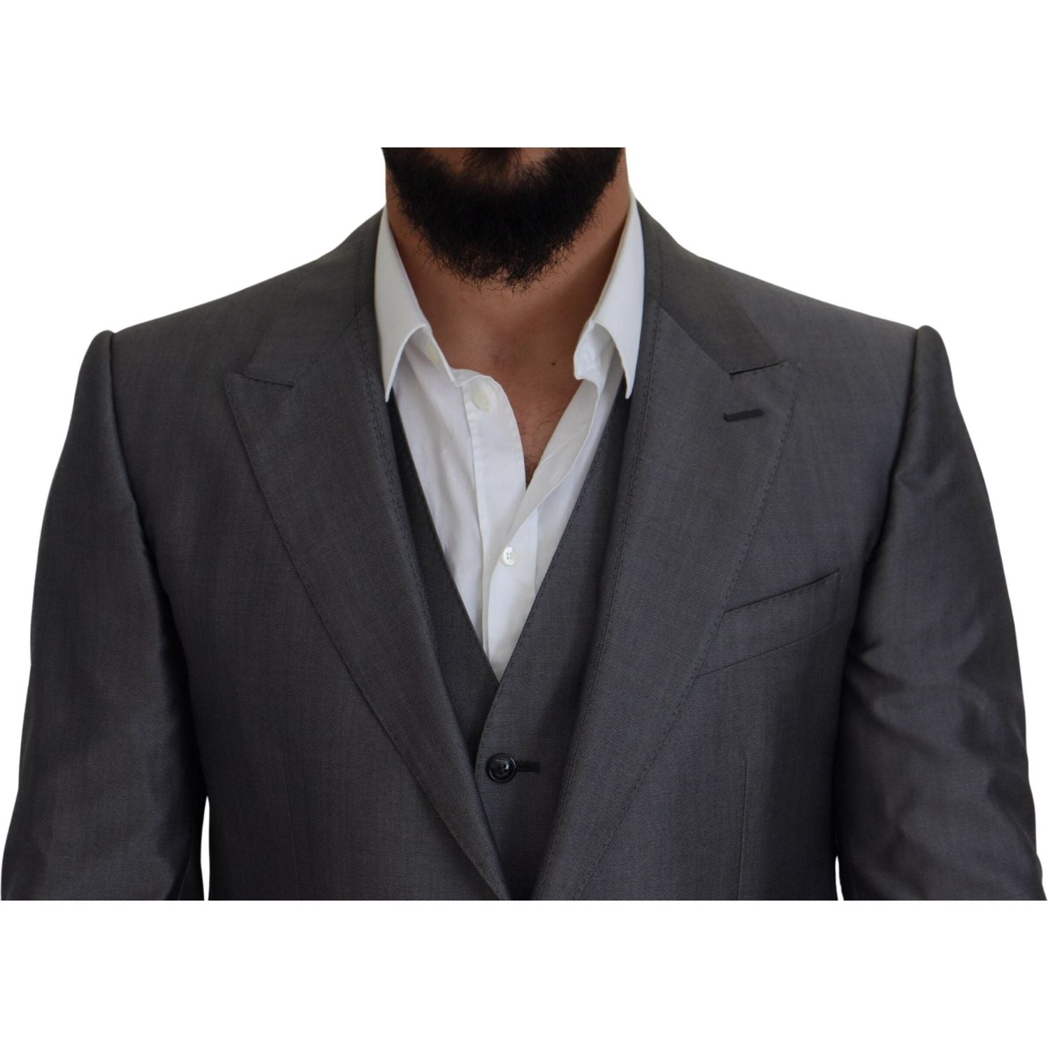 Dolce & Gabbana Gray SICILIA 3 Piece Slim Fit Suit