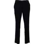 BENCIVENGA Black Cotton Straight Fit Men Formal Pants