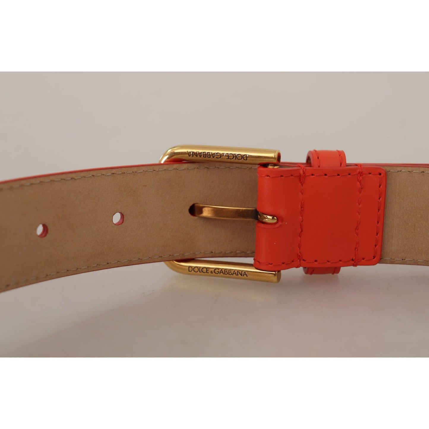 Dolce & Gabbana Orange Leather Devotion Heart Micro Bag Headphones Belt