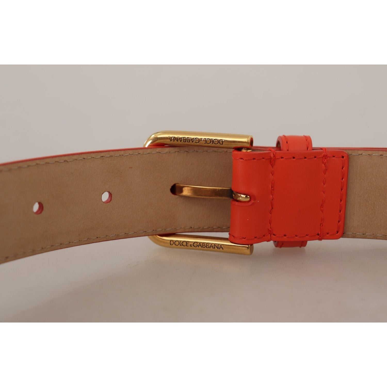 Dolce & Gabbana Orange Leather Devotion Heart Micro Bag Headphones Belt