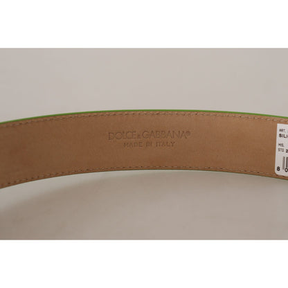 Dolce & Gabbana Green Leather Devotion Heart Micro Bag Headphones Belt