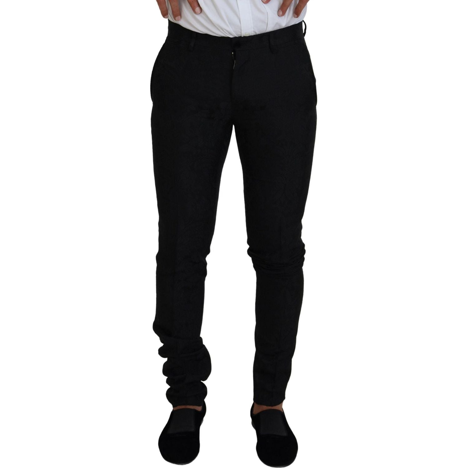 Dolce & Gabbana Black Polyester Men 2 Piece MARTINI Suit