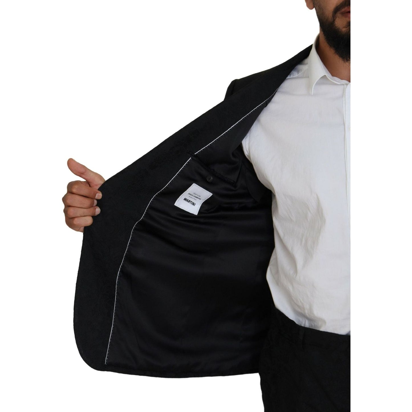 Dolce & Gabbana Black Single Breasted 2 Piece MARTINI Suit