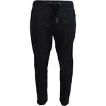 Dolce & Gabbana Grey Cotton Tapered Cotton Pants