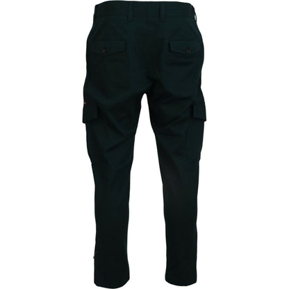 Dolce & Gabbana Green Cargo Cotton Stretch Jeans Pant