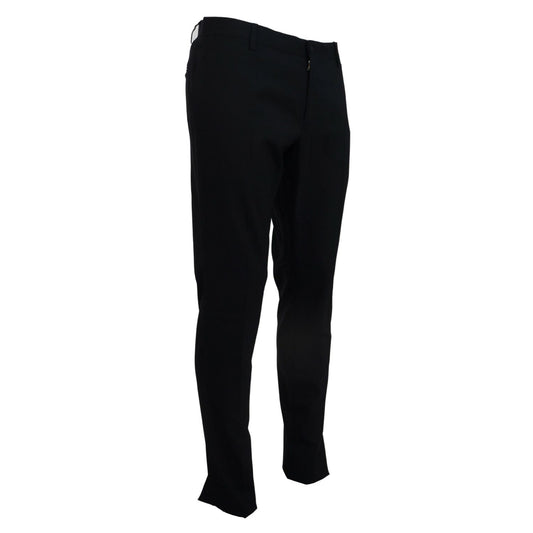 Dolce & Gabbana Blue Wool Stretch Dress Formal Slim Fit Pant