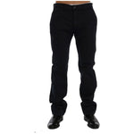 GF Ferre Blue Cotton Stretch Chinos Pants