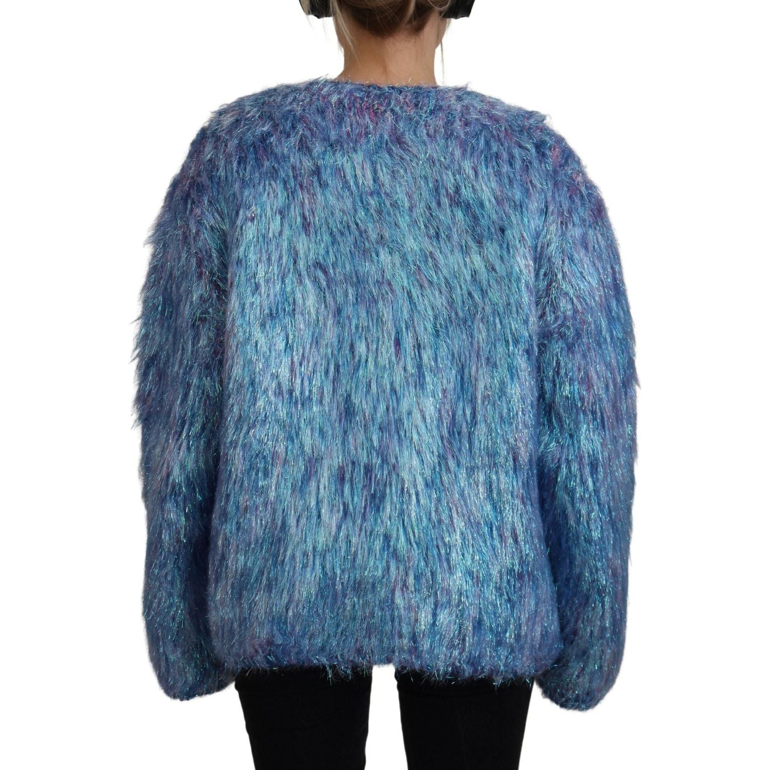 Dolce & Gabbana Multicolor Polyester Fringes Coat Jacket