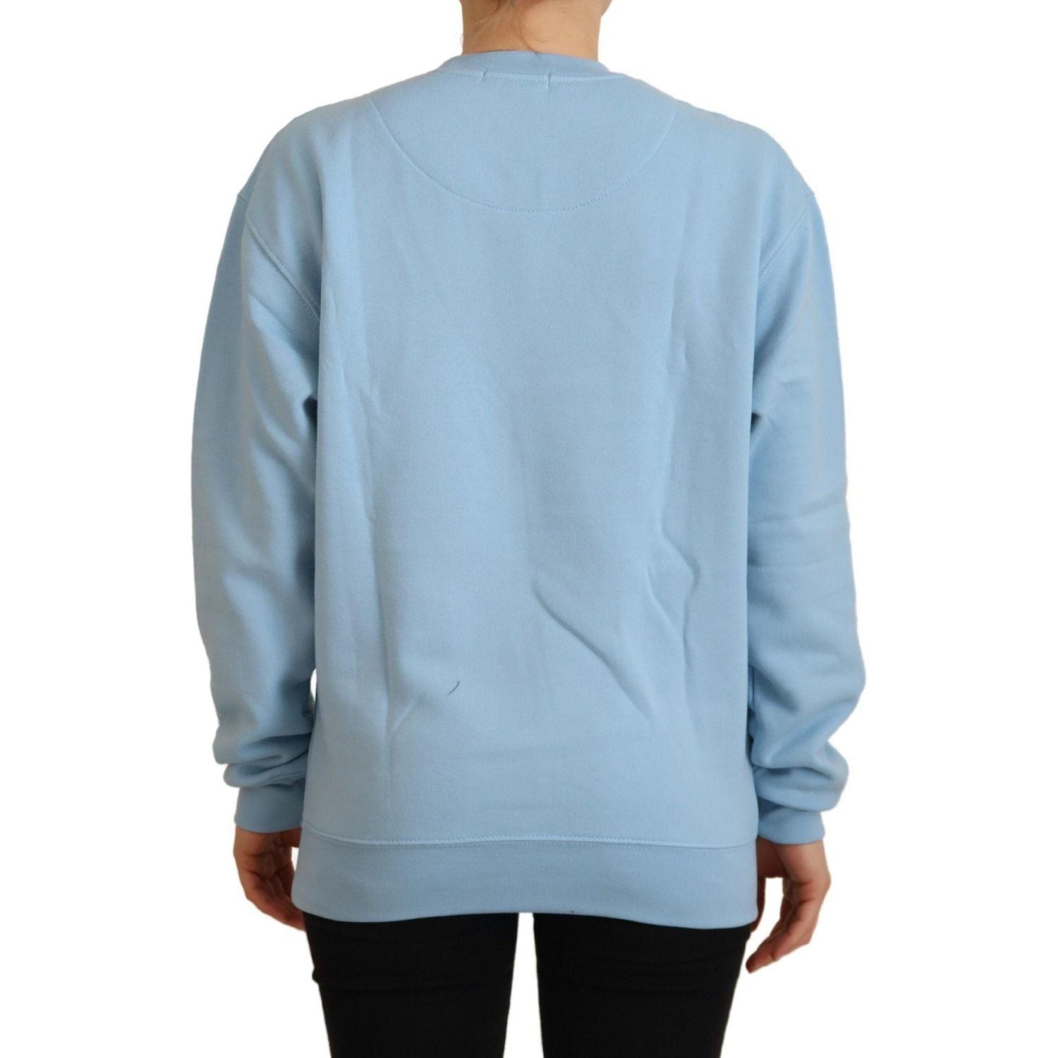 Philippe Model Light Blue Logo Printed Long Sleeves Sweater