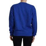 Philippe Model Blue Printed Long Sleeves Pullover Sweater