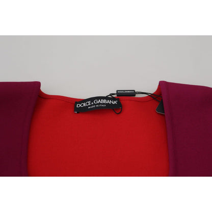 Dolce & Gabbana Multicolor Viscose Square Neck Pullover Sweater